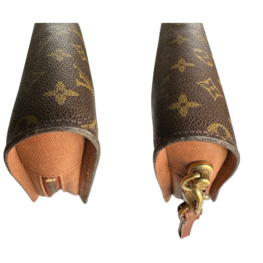 Stunning Brown and Gold Monogram Pouch